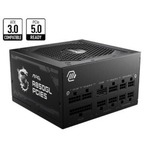 MSI MAG A850GL PCIE5 850 WATT 80 PLUS GOLD CERTIFIED FULLY MODULAR POWER SUPPLY(7 YEARS WARRANTY)