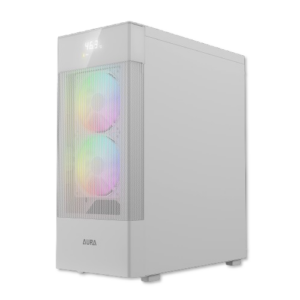 Gamdias Aura GC5 Elite With Digital Display ARGB Mid-Tower Case White