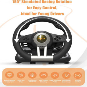 PXN V3 Pro Black Racing Steering Wheel