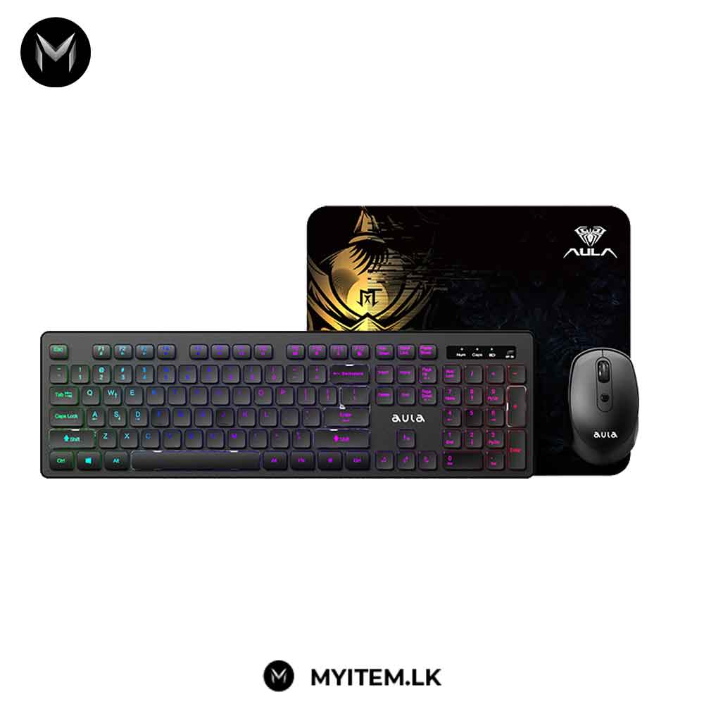 AULA AC208 3 in 1 Keyboard and Mouse and Mouse Pad Combo