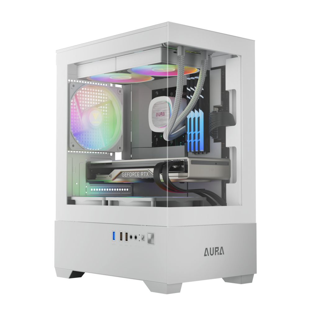 GAMEDIAS AURA GC9M ARGB WHITE CASE