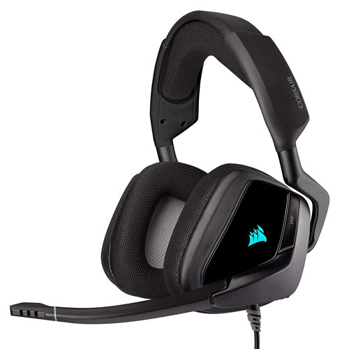 CORSAIR VOID RGB ELITE USB PREMIUM GAMING HEADSET WITH 7.1 SURROUND SOUND-CARBON ( 1 YEAR WARRANTY )