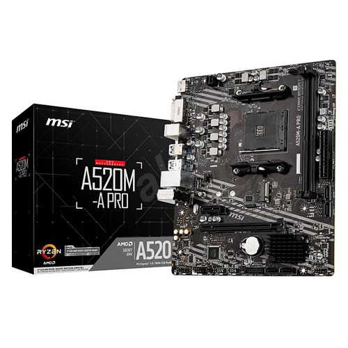 MSI A520M-A PRO BRAND NEW MOTHER BOARD ( 3 YEARS WARRANTY)