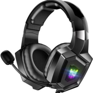 Onikuma K8 RGB Wired Gaming Headset with 50mm Drivers – Black