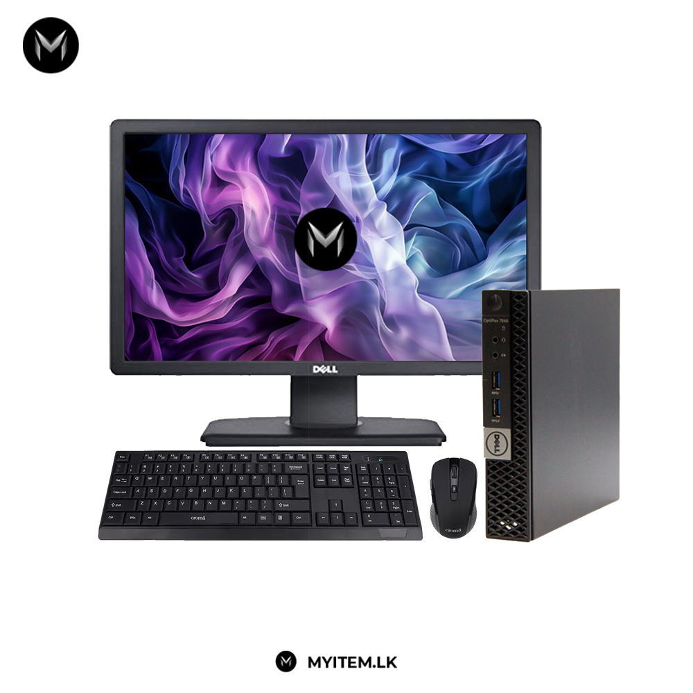 Dell Optiplex 7040 Mini Core i7 6th Gen | 16GB DDR4 | 256GB SSD | 20” LED Wide Monitor
