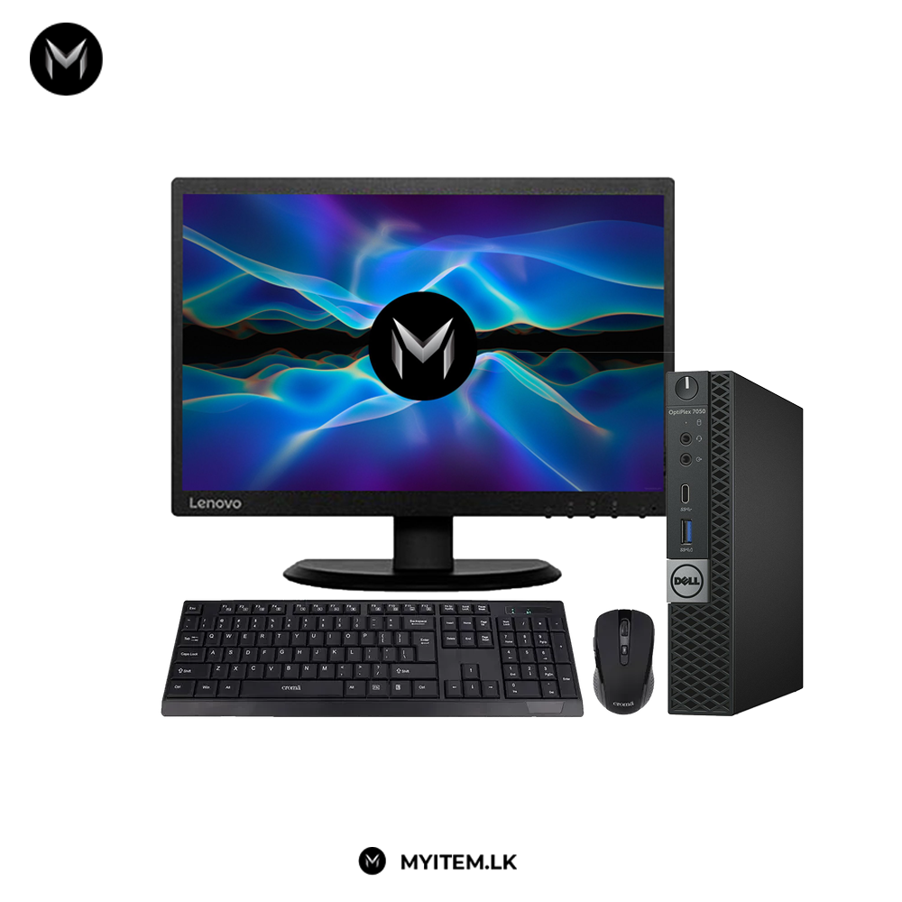 Dell Optiplex 7050 Mini Core I7 6th Gen | 8GB DDR4 RAM 256GB SSD | 20” LED Wide Monitor