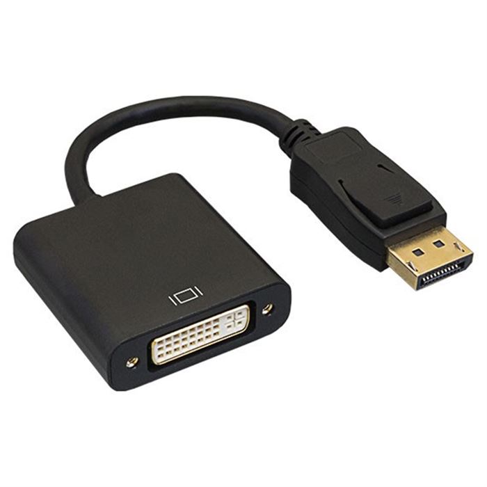 DisplayPort Male to DVI-D Female Adapter Cable with Latches 6.3″