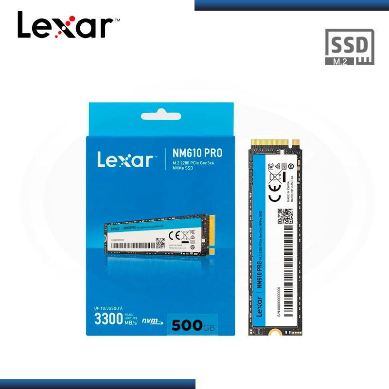 Lexar NM610 PRO M.2 2280 500GB NVMe SSD