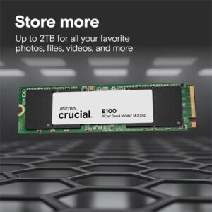 CRUCIAL E100 NVMe PCIe Gen4 X4 2280 1TB M.2 NVME SSD ( 3 YEARS WARRANT)