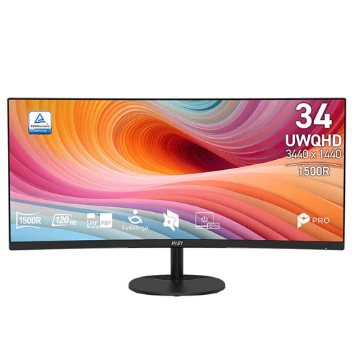 MSI PRO MP341CQ E12 34″ UWQHD 120Hz Business & Productivity Monitor (3 Years Warranty)